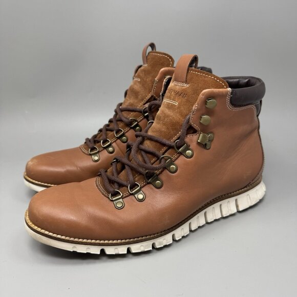 Cole Haan ZeroGrand Water Resistant Hiker Boots Woodbury Brown C25555 Mens 9.5W - Picture 3 of 9